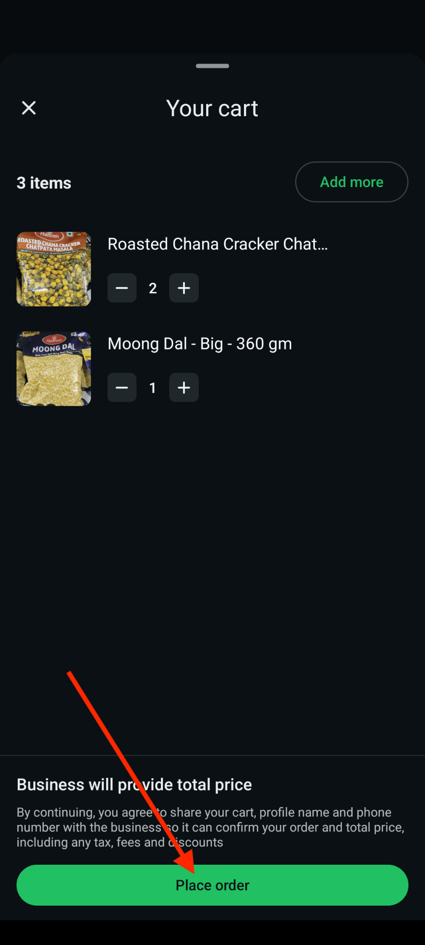 Step 4: Place Order